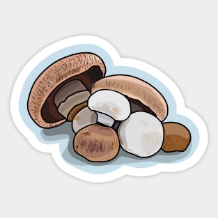 Mushroom cartoon illustration Sticker